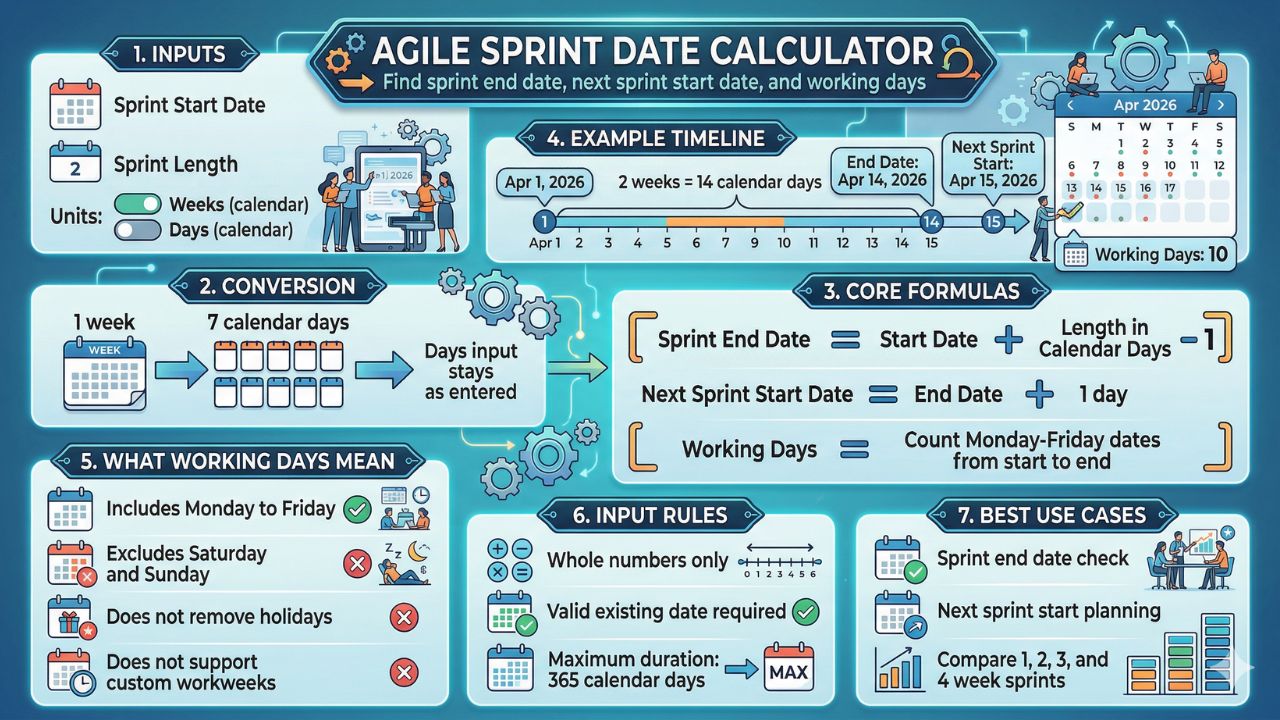 Agile Sprint Date Calculator: End Date, Next Sprint, Workdays