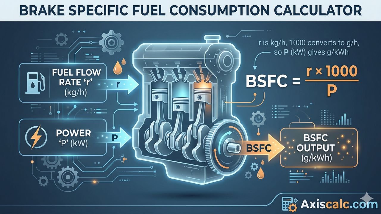 Bsfc R6 Engine Brake Specific Fuel Consumption Calculator | BSFC Formula