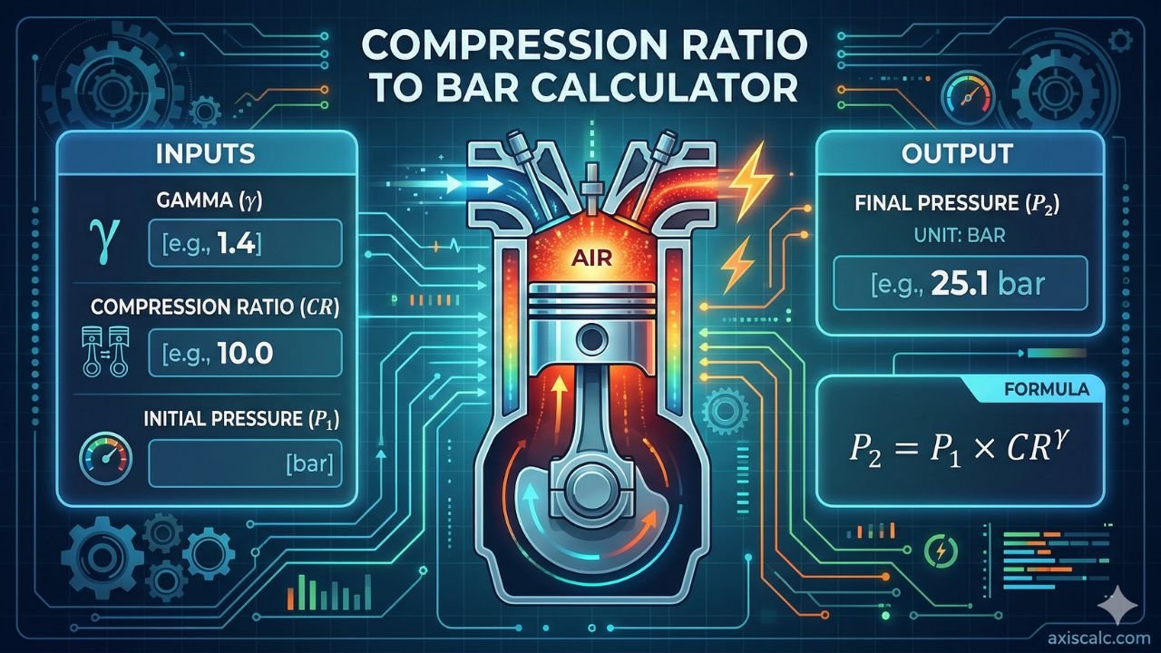Compression Bar Notebook Compression Ratio to Bar Calculator | Final Pressure in Bar