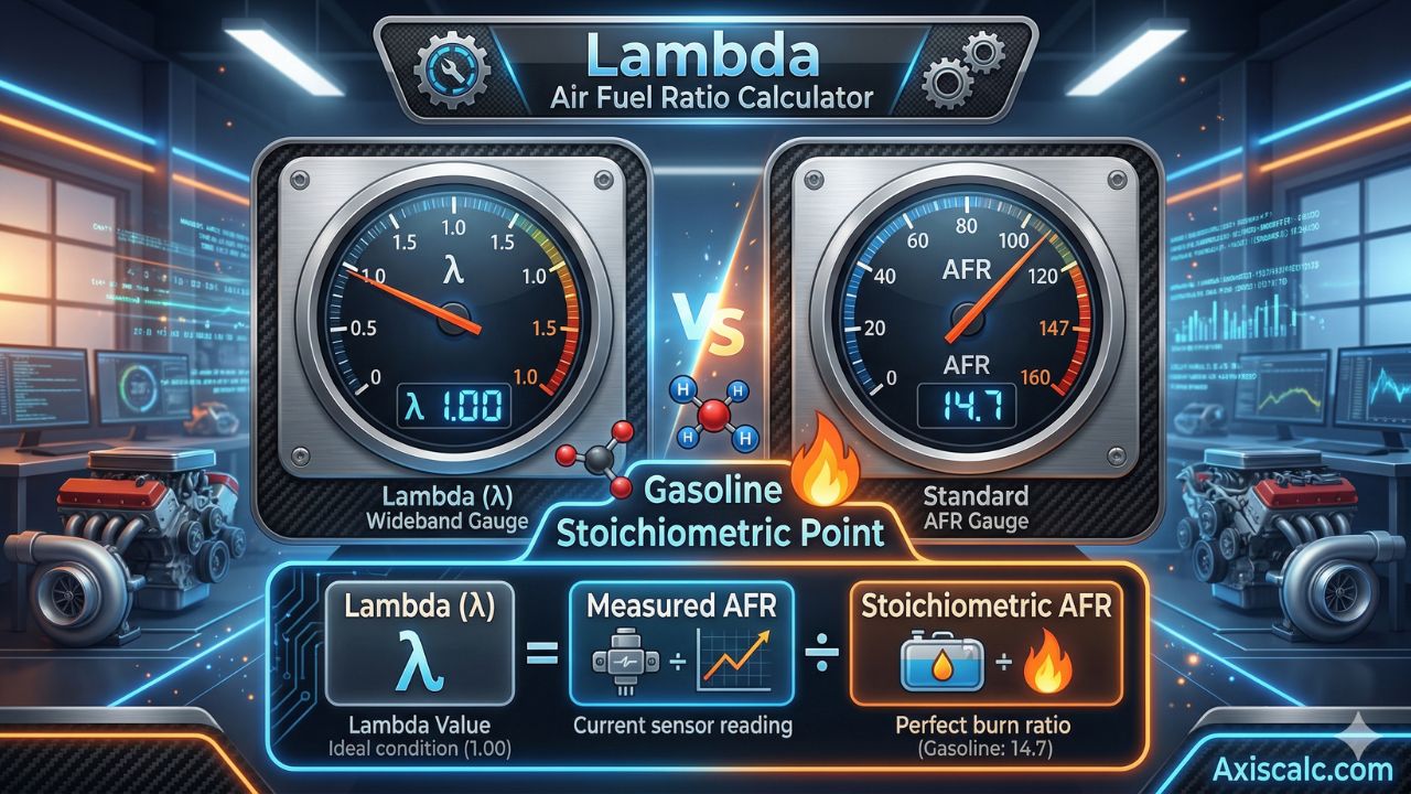 Lambda to AFR Calculator | Convert Air-Fuel Ratio - Axiscalc