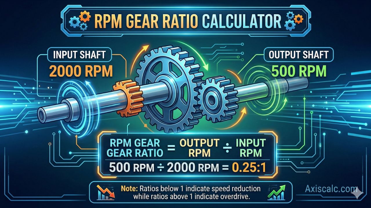 RPM Gear Ratio Calculator: Output, Input & Speed Ratio