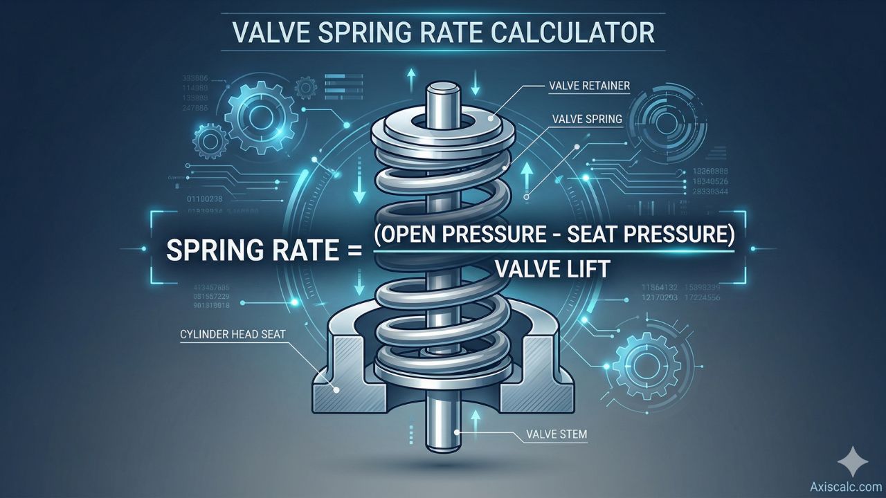 Valve Spring Rate Calculator | Seat, Open Pressure & Lift